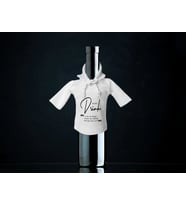 BK Gift Kişiye Özel Mini Beyaz İçki Şişesi Tişörtü , Ev Bar Dekoru, Viski, Şarap, Votka, Rakı Şişesi Tişörtü, Ev Barı (Model 7)