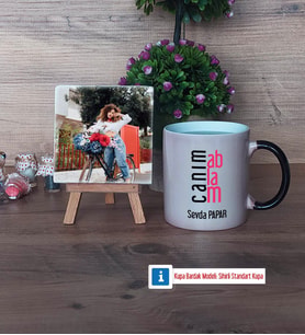 Ablaya Hediye Fotoğraflı Dekoratif Taş, Kupa Bardak Beyaz Hediye (Model 9)
