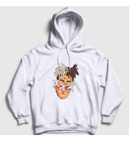 Presmono Unisex Gri Melting XXXTentacion Kapüşonlu Sweatshirt 48212tt (Beyaz)