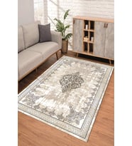 Dijital Kaymaz Taban Yıkanabilir Renkli Salon Halısı Mutfak Halısı Yolluk ND-SD-1125 (Bej)