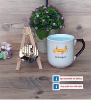 Arkeolog Kupa Bardak Beyaz ve Fotoğraflı Ahşap Anahtarlık Hediye (Model 10)