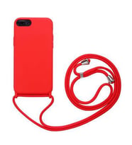 iPhone 7 Plus Kılıf Kamera Çıkıntılı Airbag Askılı Tasarım Sert Silikon (Kırmızı)