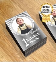 3 Temalı Kişiye Özel Resimli Doğum Günü Magneti  8x6 Cm 10 Adet (Gümüş)