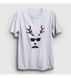 Presmono Unisex Sarı Male Deer Yılbaşı T-Shirt 271443tt (Beyaz)