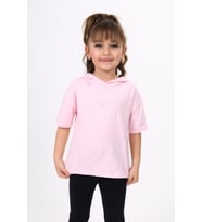 Toontoy Kız Çocuk Nakışlı Tişört (Açık Pembe)