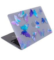 McStorey Macbook Air M2 ile Uyumlu Kılıf 2022 HardCase A2681 Flower07NL (Mor)