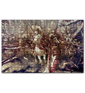 Cakapuzzle Mızraklı Zırhlı Süvariler Cephede Yağlıboya  Puzzle Yapboz MDF (Ahşap) (500 Parça)