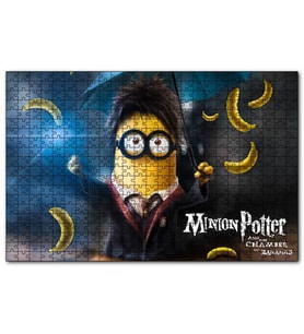 Cakapuzzle Minnion Potter Şemsiye Ve Muzlar Görsel  Puzzle Yapboz MDF (Ahşap) (255 Parça)