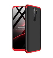 Xiaomi Redmi Note 8 Pro Kılıf Zore Ays Full Koruma Kılıf (Siyah-Kırmızı)
