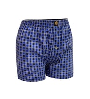 JOJOBOY POLO  ERKEK MAVİ-SİYAH-SARI DESENLİ BOXERDON 2 Lİ (Mavi)