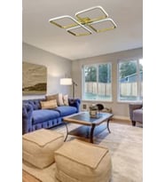 Specula Eskitme Renk Beyaz Ledli Modern Tasarım Yemek Masası Üstü - Mutfak - Salon Led Avize (Eskitme Altın)