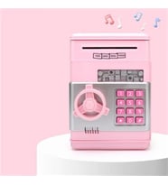 Gifttime Kişiye Özel Şifreli Otomatik Kağıt Para Alan Kasa Kumbara (Pembe)