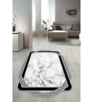 Dijital Baskılı Kaymaz Taban Yıkanabilir Lazer Kesim Salon Halısı Yolluk NLZR-HT-857 (Çok Renkli)