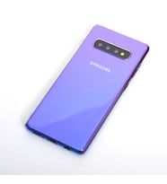 Galaxy S10 Plus Kılıf Parlak Renk Geçişli Kılıf (Mavi)