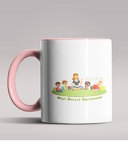 Kişiye Özel Okul Öncesi Öğretmeni Tasarımlı Siyah Renk Kupa  (Pembe)