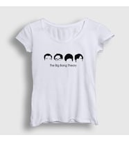Presmono Kadın Sarı Heads The Big Bang Theory T-Shirt 181329tt (Beyaz)