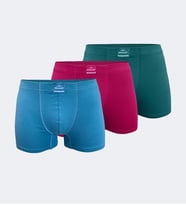 Malabadi 3 Lü Paket Erkek Pamuklu Boxer 3M074 (Bordo-Mavi)