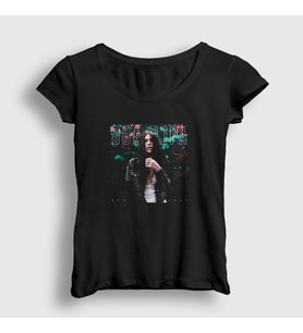 Presmono Kadın Beyaz Poster V2 Dua Lipa T-Shirt 326061tt (Siyah)