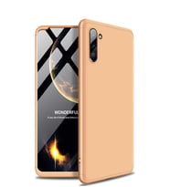 Microsonic Samsung Galaxy Note 10 Kılıf Double Dip 360 Protective (Gold)