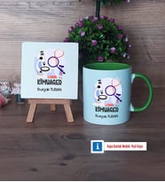 Kimyager Dekoratif Taş, Kupa Bardak Kırmızı Hediye (Model 13)