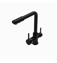 POLEX Cristalux Lux Arıtmalı Mutfak Evye Bataryası (Siyah)