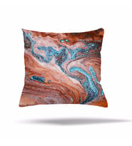Geometrik Batik Desen Gizli Fermuarlı Yastık Kılıfı Kırlent Kılıfı Koltuk Yastık Kılıfı  (Turuncu)