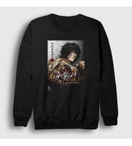 Presmono Unisex Beyaz Ohma Tokita V3 Anime Kengan Ashura Sweatshirt 318281tt (Siyah)