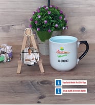 Ziraat Mühendisi Kupa Bardak Beyaz ve Fotoğraflı Ahşap Anahtarlık Hediye (Model 10)