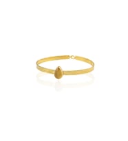 Kadir Jewellery 22 Ayar Altın Kaplama El İşçiliği Zirkon Taşlı Kadın Kelepçe Bilezik (Sarı)