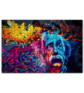 Cakapuzzle Einstein Graffiti  Puzzle Yapboz MDF (Ahşap) (1000 Parça)