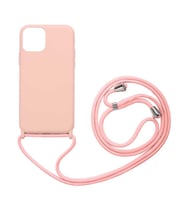 Apple iPhone 13 Pro Kılıf Zore Ropi İpli Silikon Kılıf (Pembe)