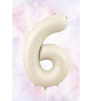 Retro Krem 1 Yaş Balonu Krem Rakam Folyo Balon 80cm (Model 6)