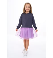 Toontoy Kız Çocuk Tüllü Elbise (Lila)