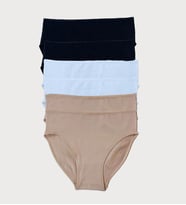 Malabadi Kadın 6 Lı Paket Modal Yüksek Bel Slip Külot 187 (Beyaz-Siyah)