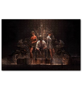 Cakapuzzle PUBG Karakterler Silahlar Araçlar Karanlık Arkaplan  Puzzle Yapboz MDF (Ahşap) (1000 Parça)