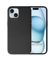 Microsonic Apple iPhone 15 Plus Kılıf Metalist Leather Turuncu (Siyah)