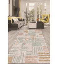 Dijital Kaymaz Taban Yıkanabilir Modern Renkli Salon Halısı Mutfak Halısı Yolluk ND-HT-211 (Çok Renkli)