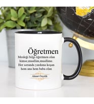 Öğretmen Kelime Anlamı Kupa (Siyah)
