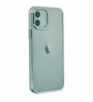 Uyumlu Model Apple iPhone 12 Kılıf Sararmaz Şeffaf Mika Kapak (Yeşil)