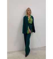 By Helinavşar Retro Palazzo Takım-Gül Kurusu (Yeşil)