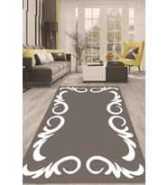 Dijital Kaymaz Taban Yıkanabilir Modern Renkli Salon Halısı Mutfak Halısı Yolluk ND-HT-866 (Antrasit)
