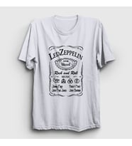 Presmono Unisex Sarı Old Led Zeppelin T-Shirt 96293tt (Beyaz)