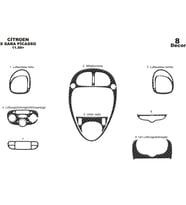 Meriç® Citroen Xsara Picasso Ön Torpido Kaplama Maun 8 Parça 1999-2006 (Karbon)