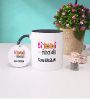 Biyoloji Mühendisi Kupa Bardak ve Anahtarlık (Siyah)