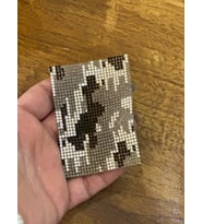 8X5 CM ÜTÜ İLE YAPIŞAN LEOPAR PLAKA ARMA DİKİŞ APLİKE KESİLEBİLİR (Siyah)