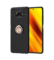Xiaomi Poco X3 Kılıf Zore Ravel Yüzüklü Silikon Kılıf (Rose)
