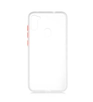 Galaxy A11 Kılıf Zore Fri Mat Yüzey Renkli Kenar Kılıf (Renksiz)