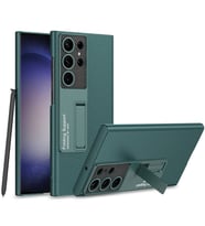 Galaxy S24 Ultra Kılıf Kıpta Standlı Kılıf (Yeşil)