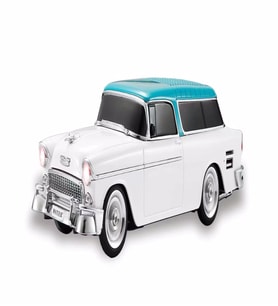 Chevrolet Belair 1955 Model Araba Bluetooth Hoparlör FM Radyo USB TF AUX Destekli Speaker (Beyaz)