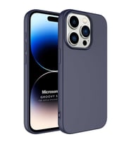 Microsonic Apple iPhone 15 Pro Kılıf Groovy Soft Derin Mor (Lacivert)